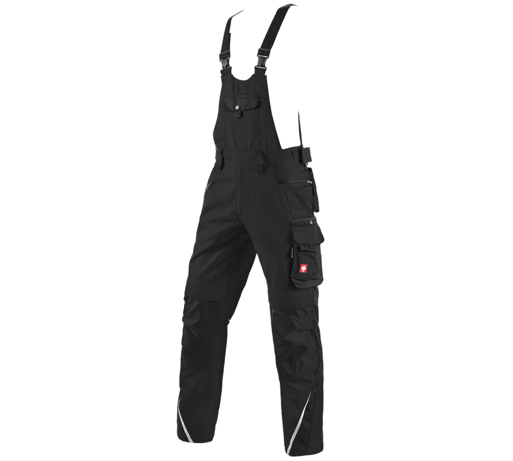 Pantalons de travail: Salopette à taille élastique e.s.motion d´hiver + noir