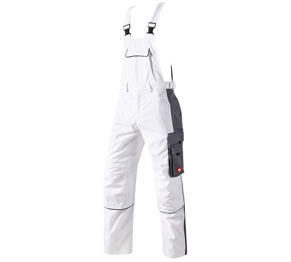 Pantalons de travail: Salopette e.s.active + blanc/gris