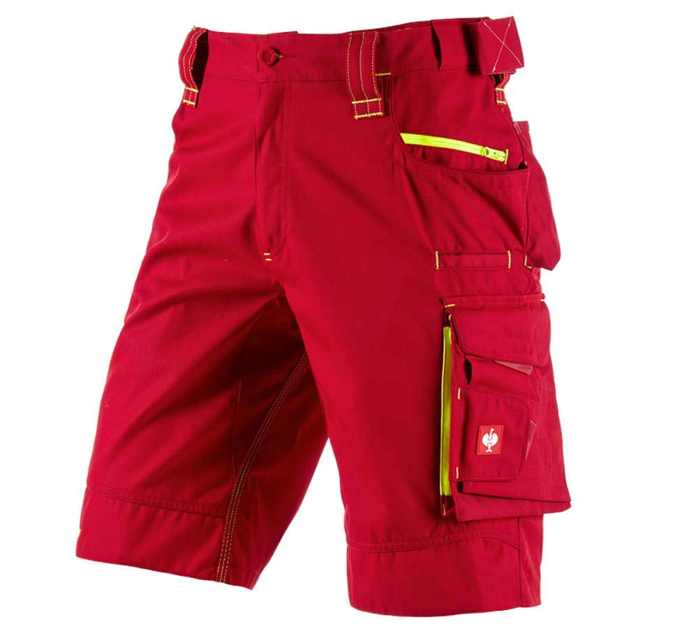 Pantalons de travail: Short e.s.motion 2020 + rouge vif/jaune fluo