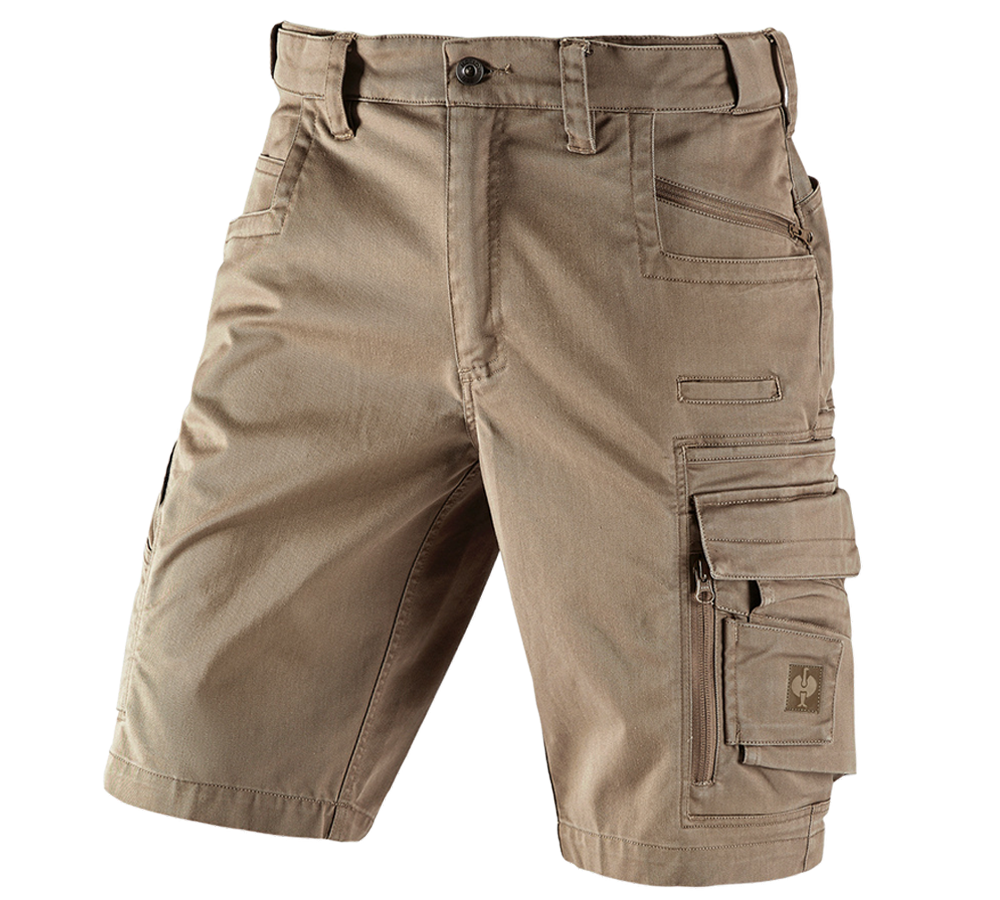 Pantalons de travail: Short e.s.motion ten + brun cendré