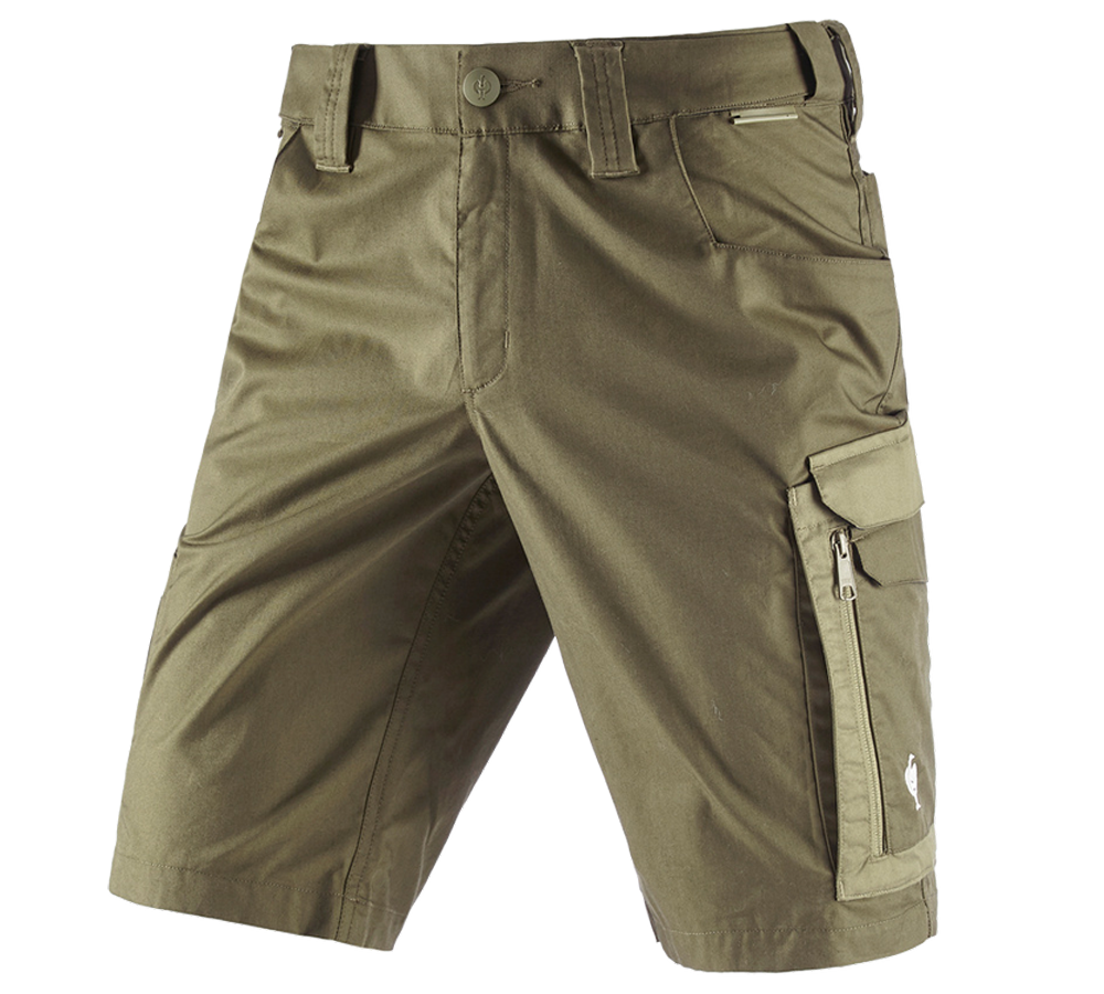 Pantalons de travail: Short e.s.concrete light + vert boue/vert stipa