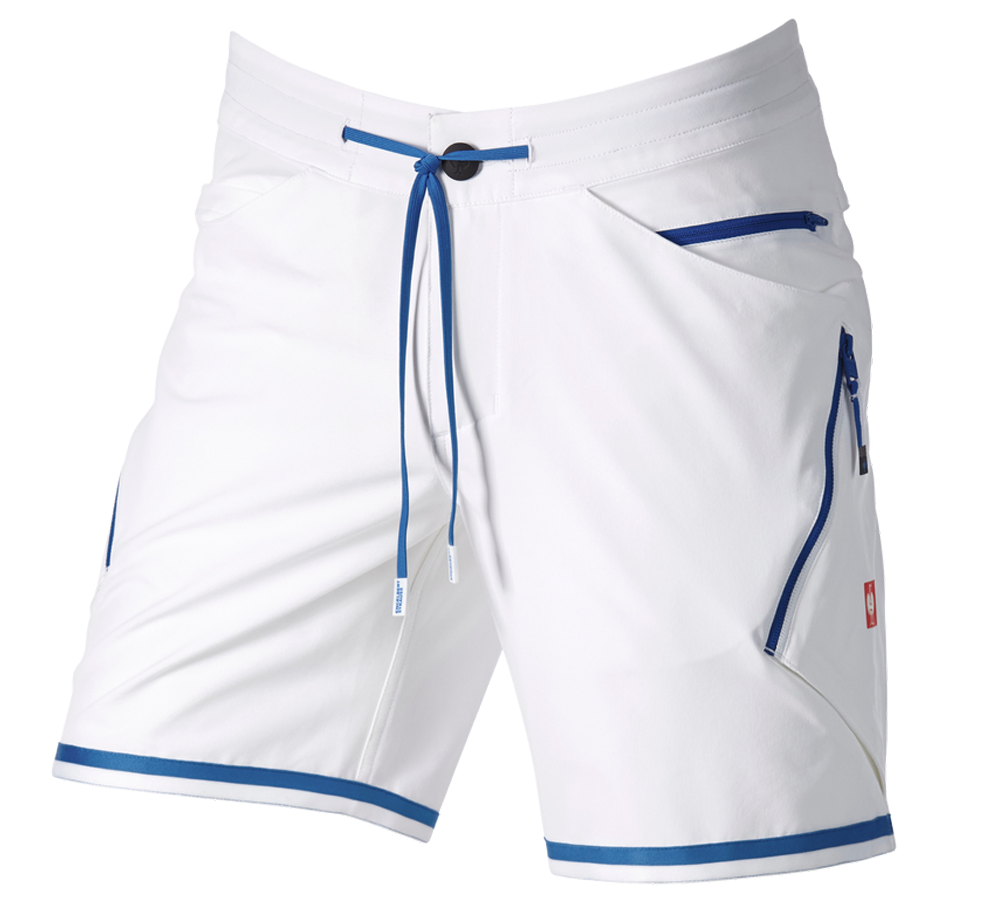 Pantalons de travail: Short e.s.ambition + blanc/bleu gentiane