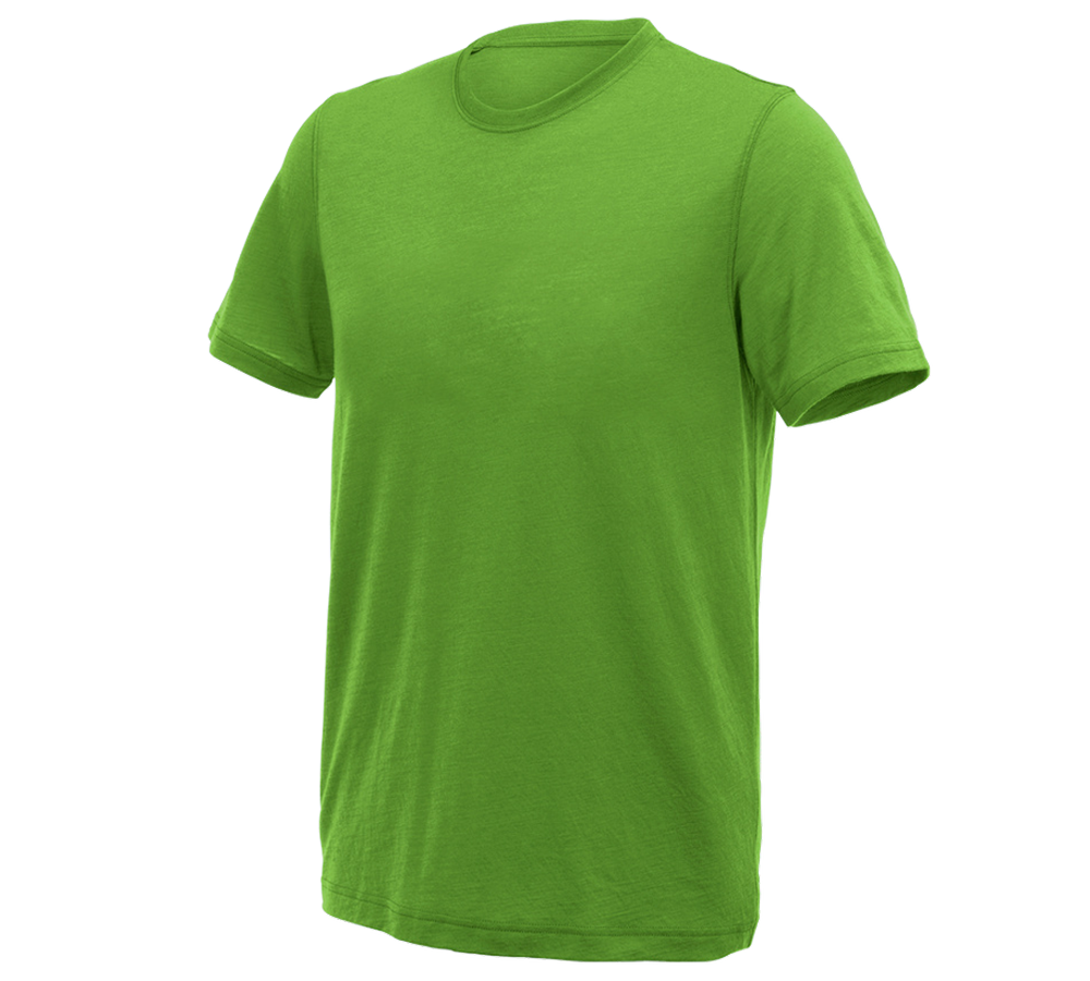 Thèmes: e.s. T-Shirt Merino light + vert d'eau