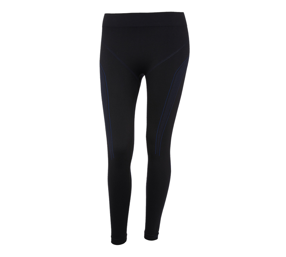Froid: e.s. Pantalon long foncti. uniforme - warm ,femmes + noir/bleu gentiane