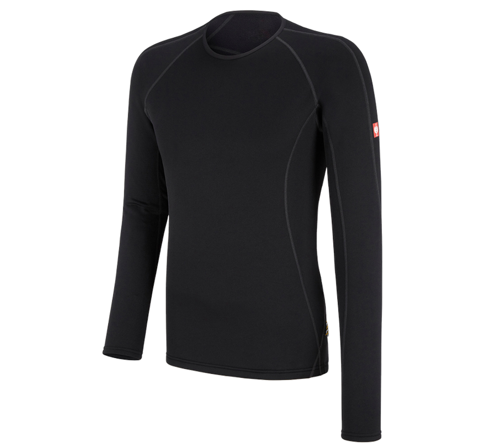 Froid: e.s. Fonction-Longsleeve thermo stretch-x-warm + noir