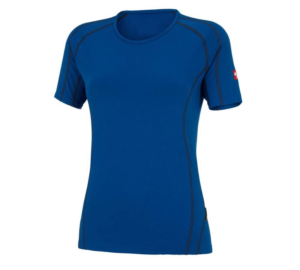 Froid: e.s. Fonction-T-Shirt clima-pro, warm, femmes + bleu gentiane