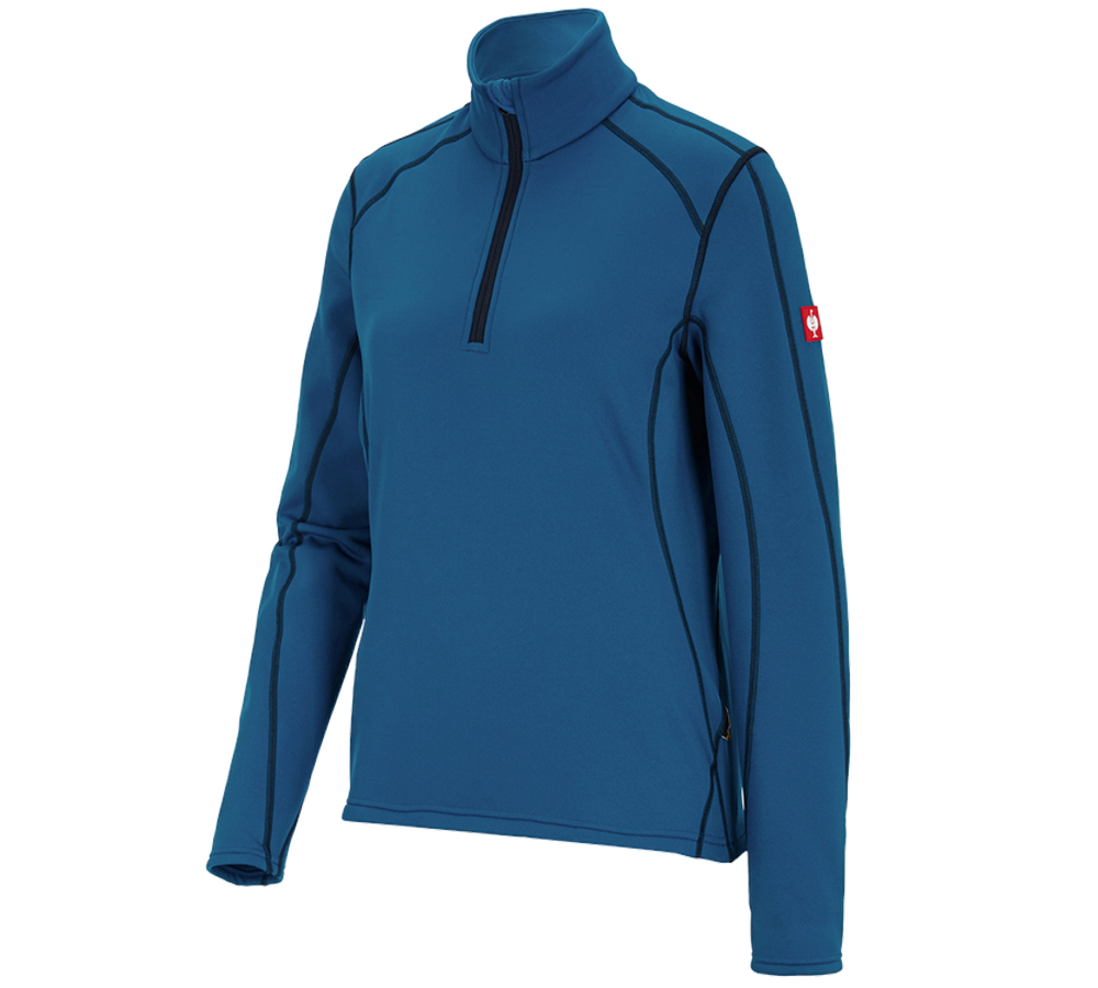 Shirts & Co.: Funkt.-Troyer thermo stretch e.s.motion 2020, Da. + atoll/dunkelblau