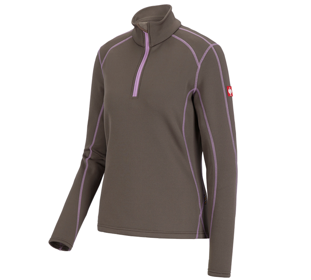 Shirts & Co.: Funkt.-Troyer thermo stretch e.s.motion 2020, Da. + stein/lavendel