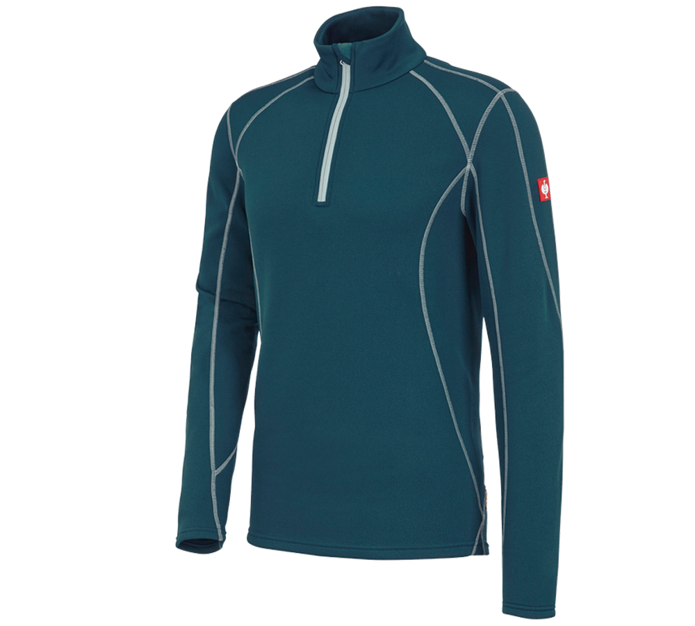 Froid: Pull de fonct. thermo stretch e.s.motion 2020 + bleu marin/platine