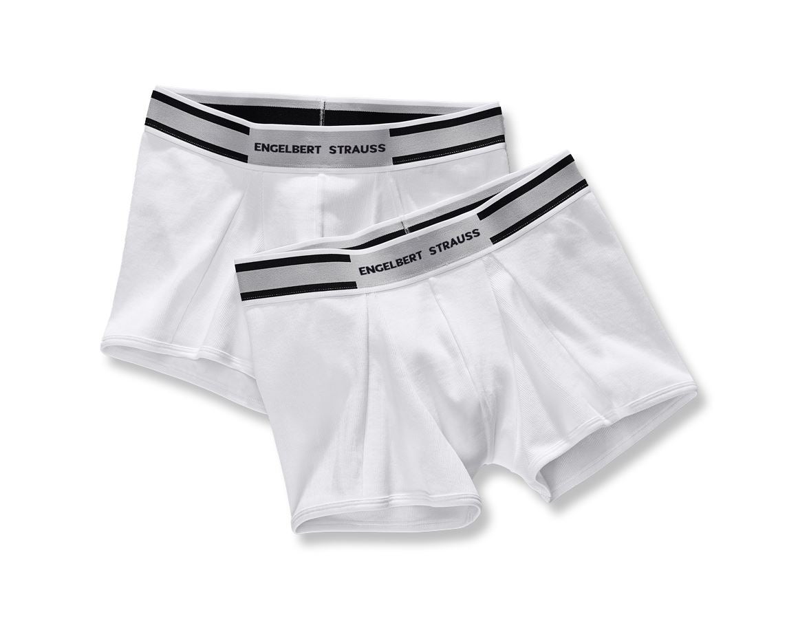 Unterwäsche | Thermokleidung: e.s. cotton rib Pants, 2er Pack + weiß+weiß