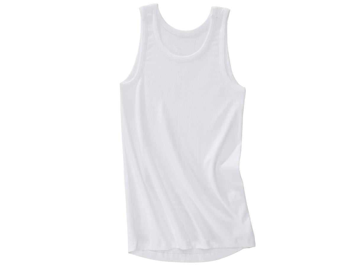 Themen: e.s. cotton rib Tank-Shirt + weiß