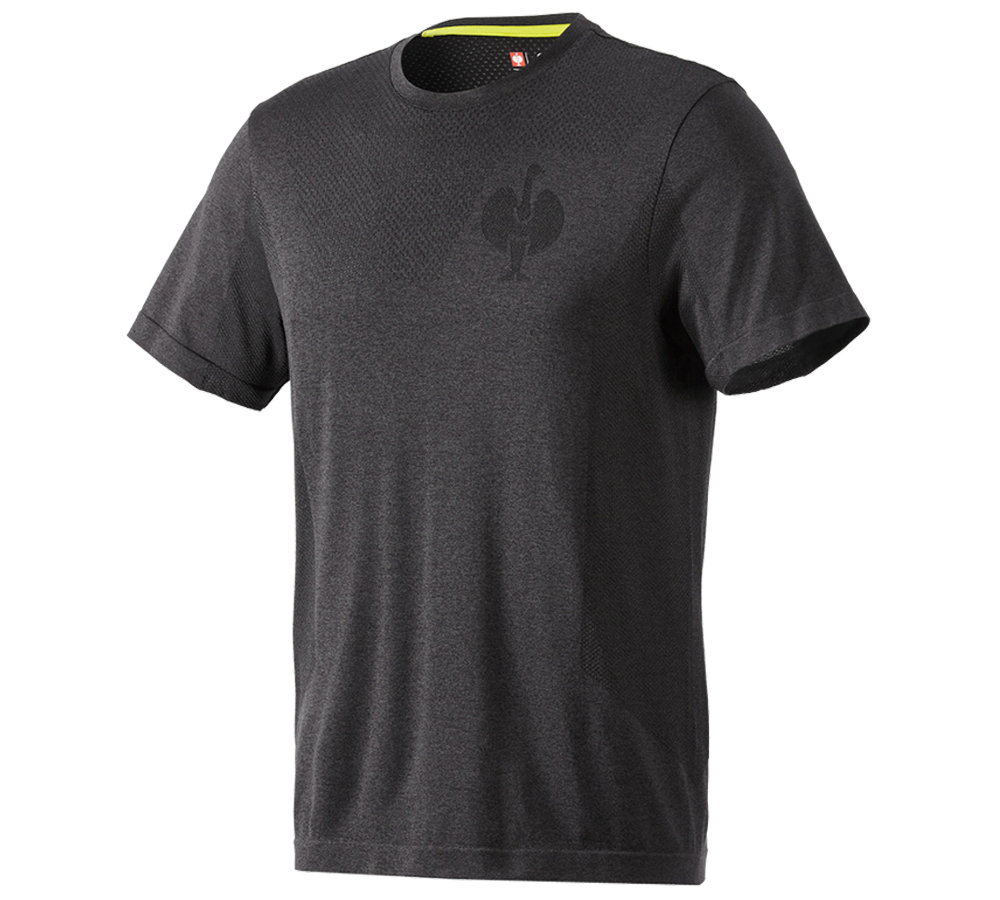 Bekleidung: T-Shirt seamless e.s.trail + schwarz melange