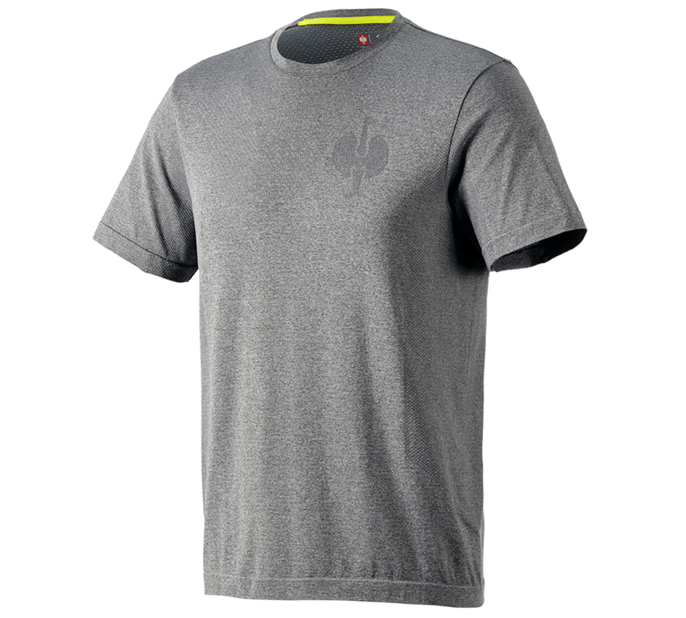 Hauts: T-Shirt seamless e.s.trail + gris basalte mélange