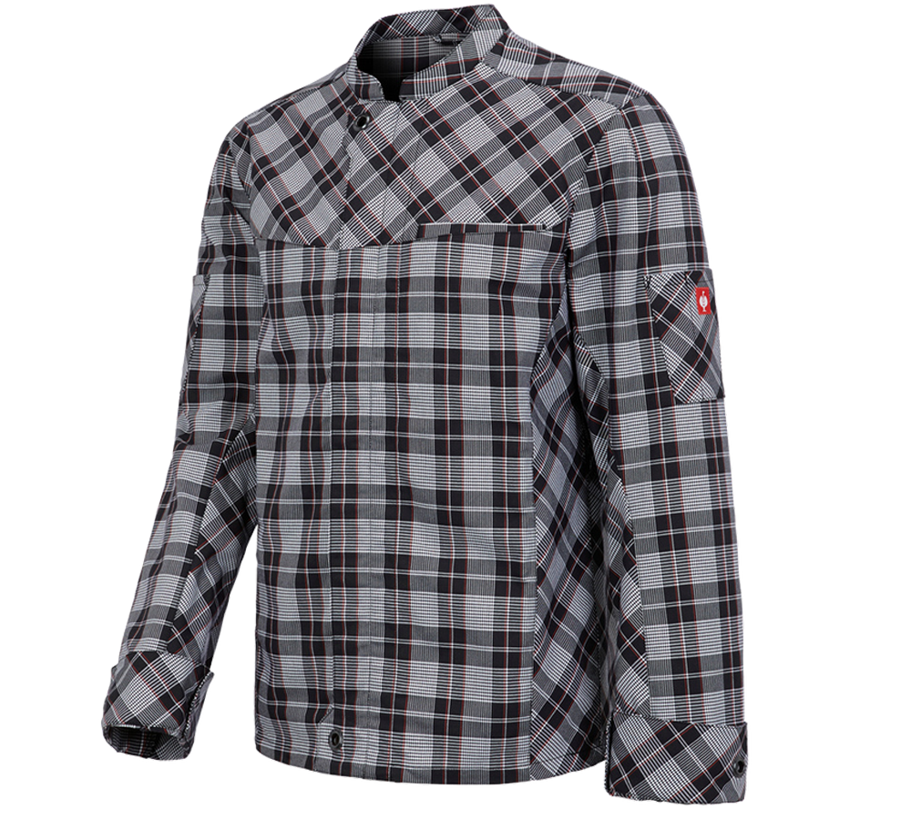 Shirts & Co.: Berufsjacke langarm e.s.fusion, Herren + schwarz/weiß/rot