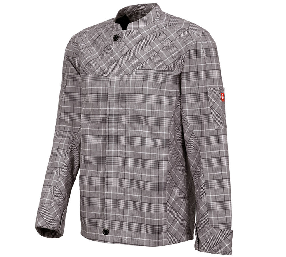 Shirts & Co.: Berufsjacke langarm e.s.fusion, Herren + kastanie/weiß