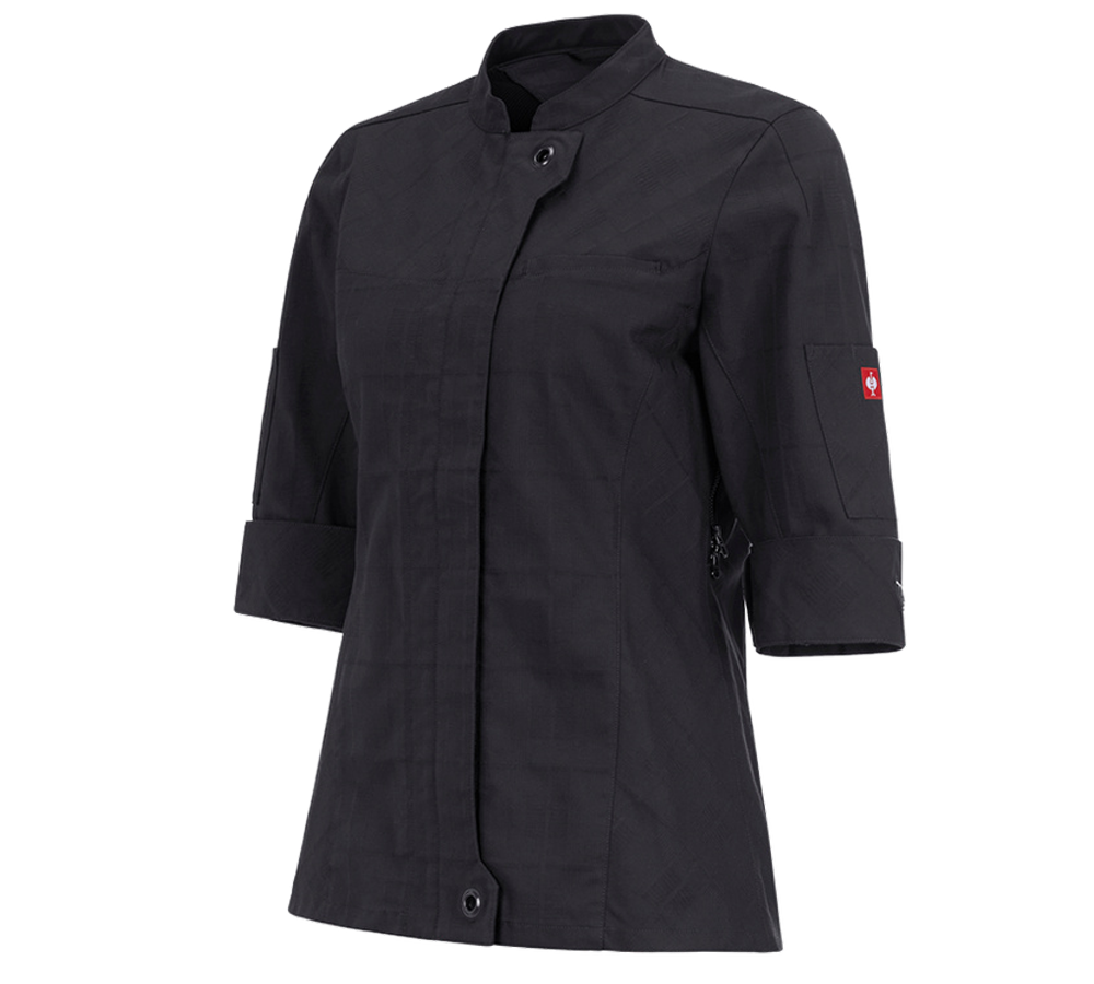 Shirts & Co.: Berufsjacke 3/4-Arm e.s.fusion, Damen + schwarz