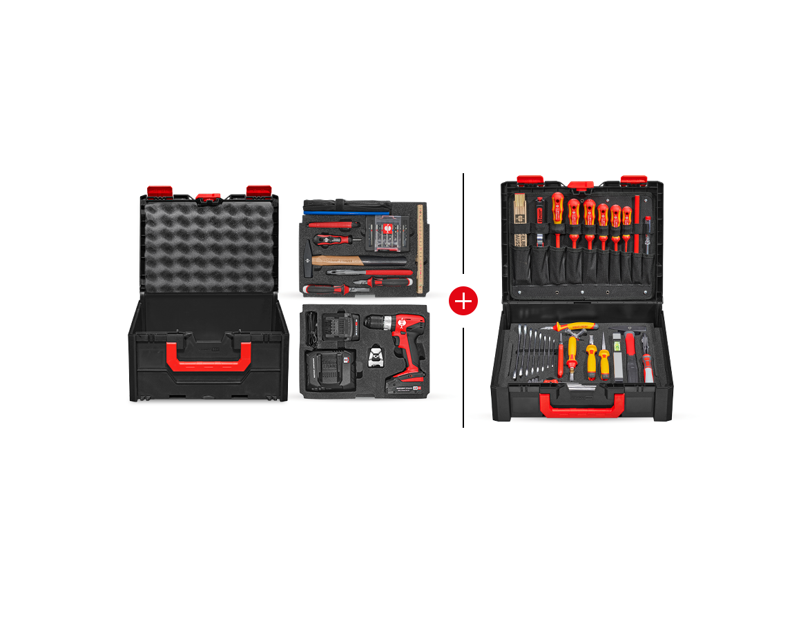 Werkzeuge: STRAUSSbox Werkzeug-Set 215 midi Elektro Profi