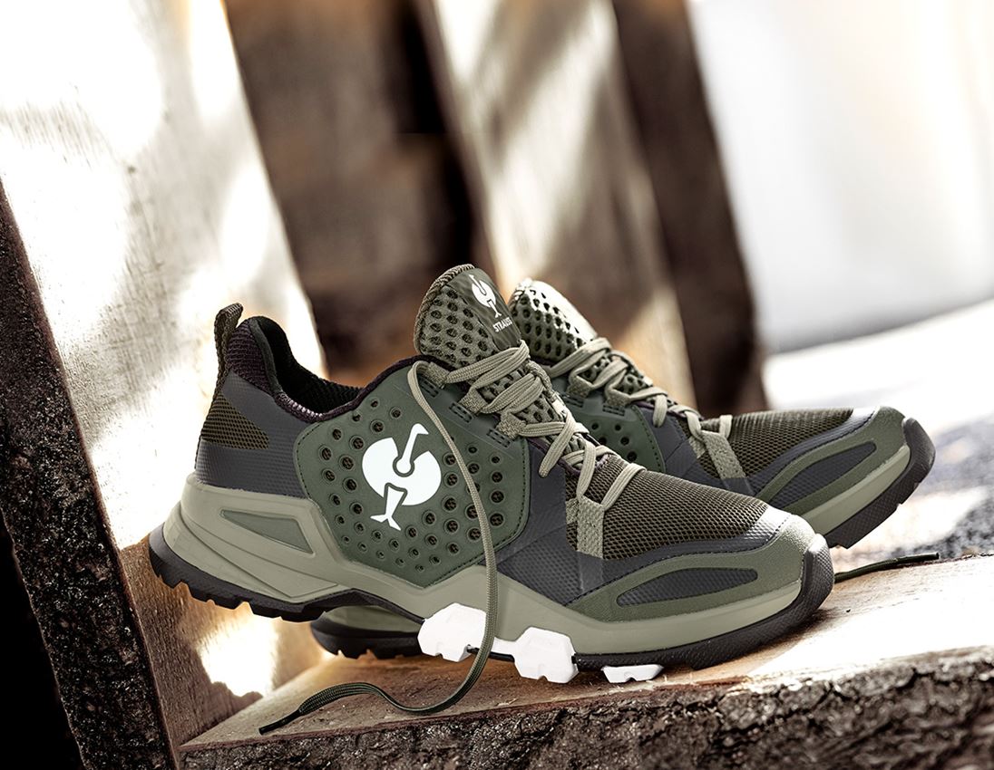 O1: O1 Chaussures de travail e.s. Nattai + vert camouflage/vert marais