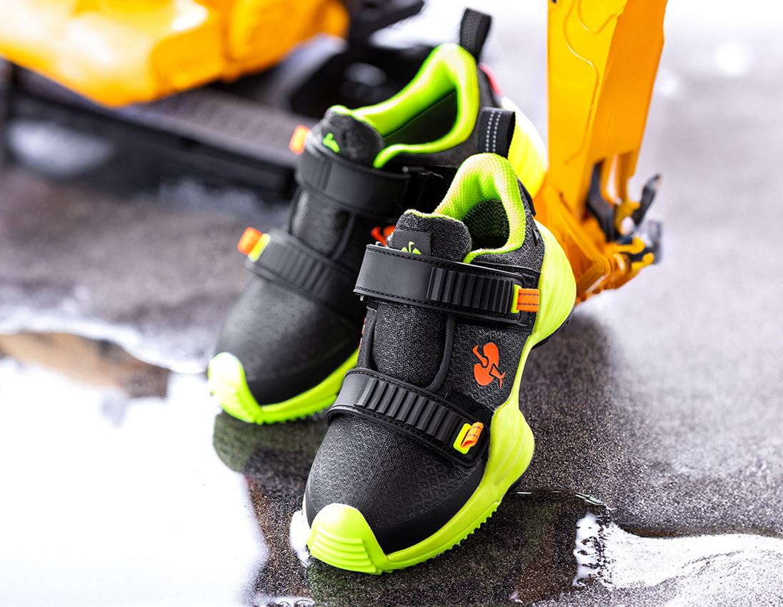 Chaussures pour enfants: Chaussures Allround e.s. Waza, enfants + noir/jaune fluo/orange fluo