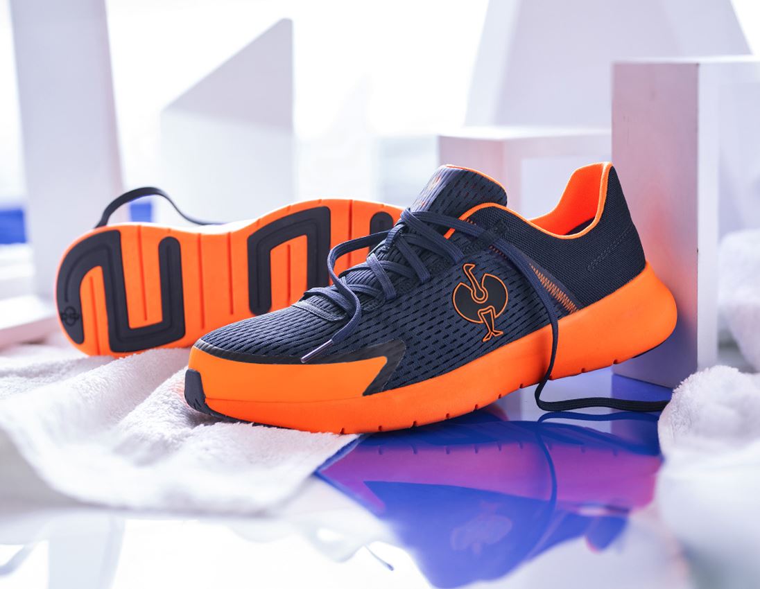 Chaussures: SB Chaussures basses de sécurité e.s. Tarent low + bleu foncé/orange fluo 1