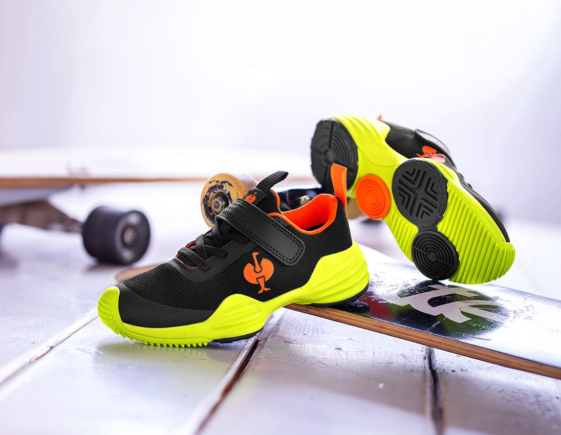 Chaussures pour enfants: Chaussures Allround e.s. Porto, enfants + noir/jaune fluo/orange fluo 1
