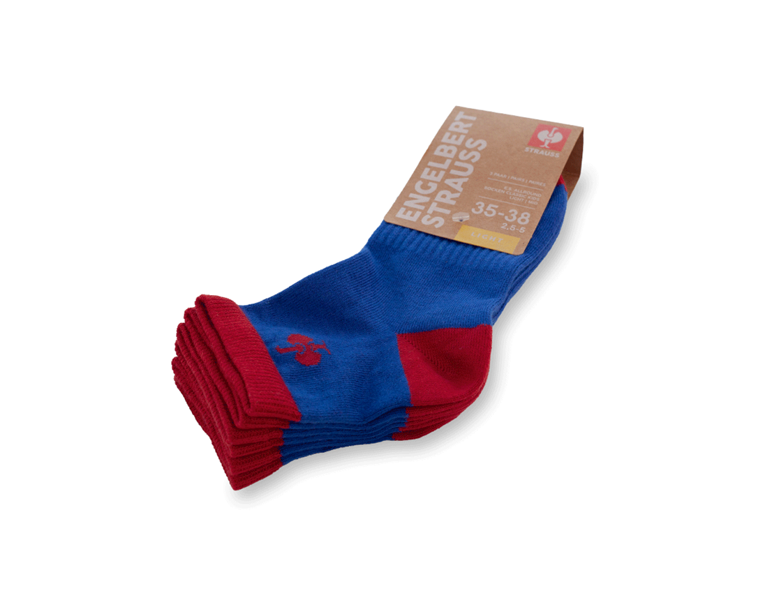 Accessoires: e.s.Allround Socken Classic light/mid, Kinder + kornblau/feuerrot