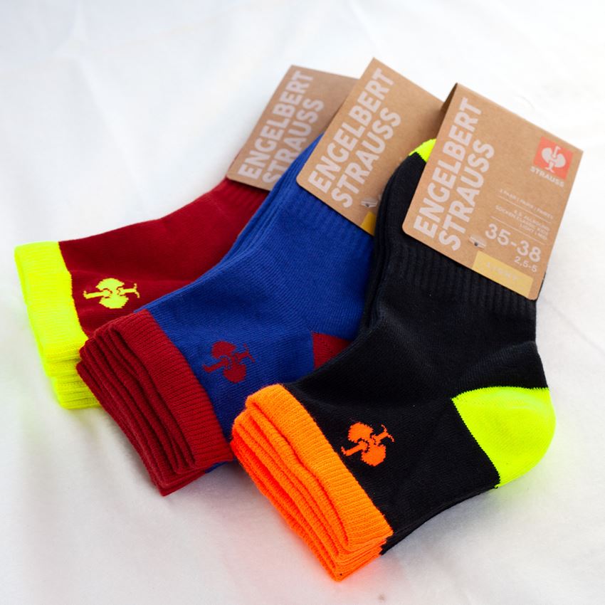 Accessoires: e.s.Allround Socken Classic light/mid, Kinder + feuerrot/warngelb 2