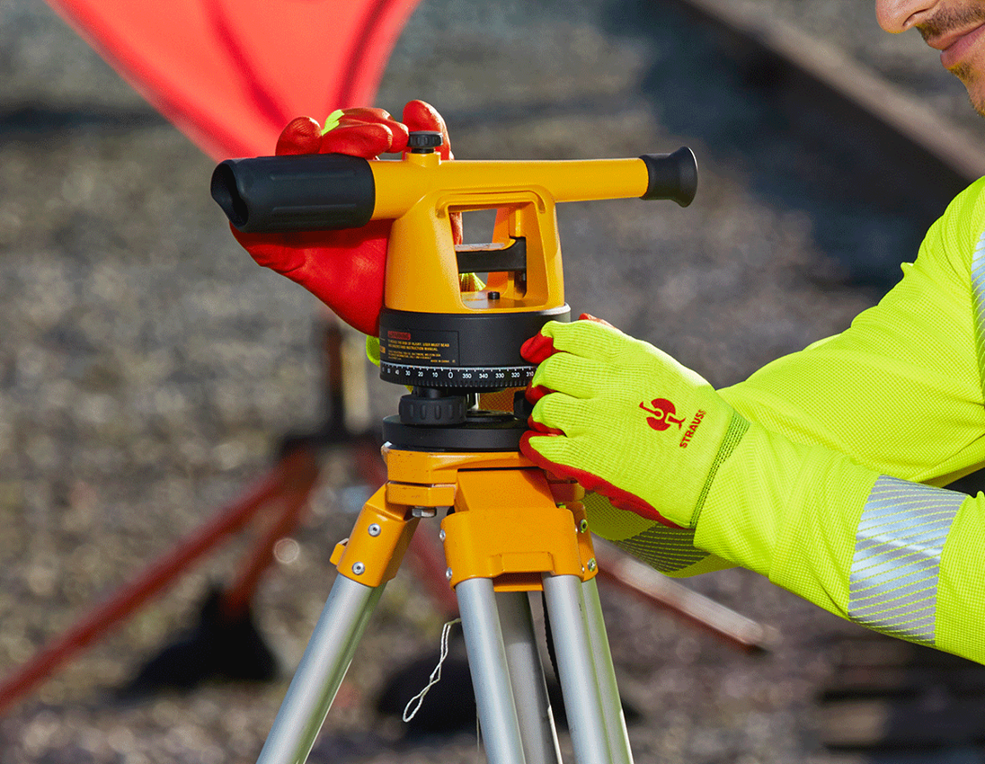 Revêtement: Gants en mousse de nitrile Flexible Foam + jaune fluo/rouge