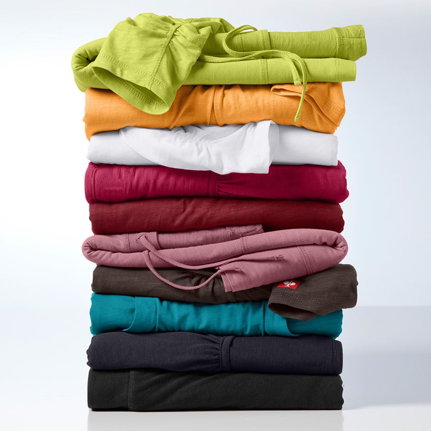 Shirts & Co.: e.s. Longsleeve cotton slub, Damen + weiß 2