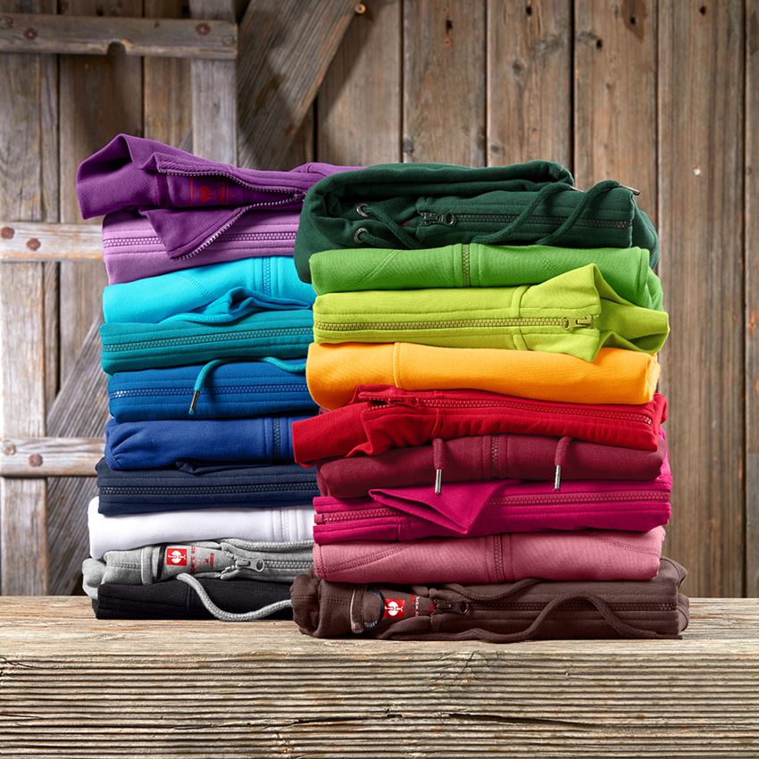 Shirts & Co.: e.s. Hoody-Sweatjacke poly cotton, Damen + feuerrot 2