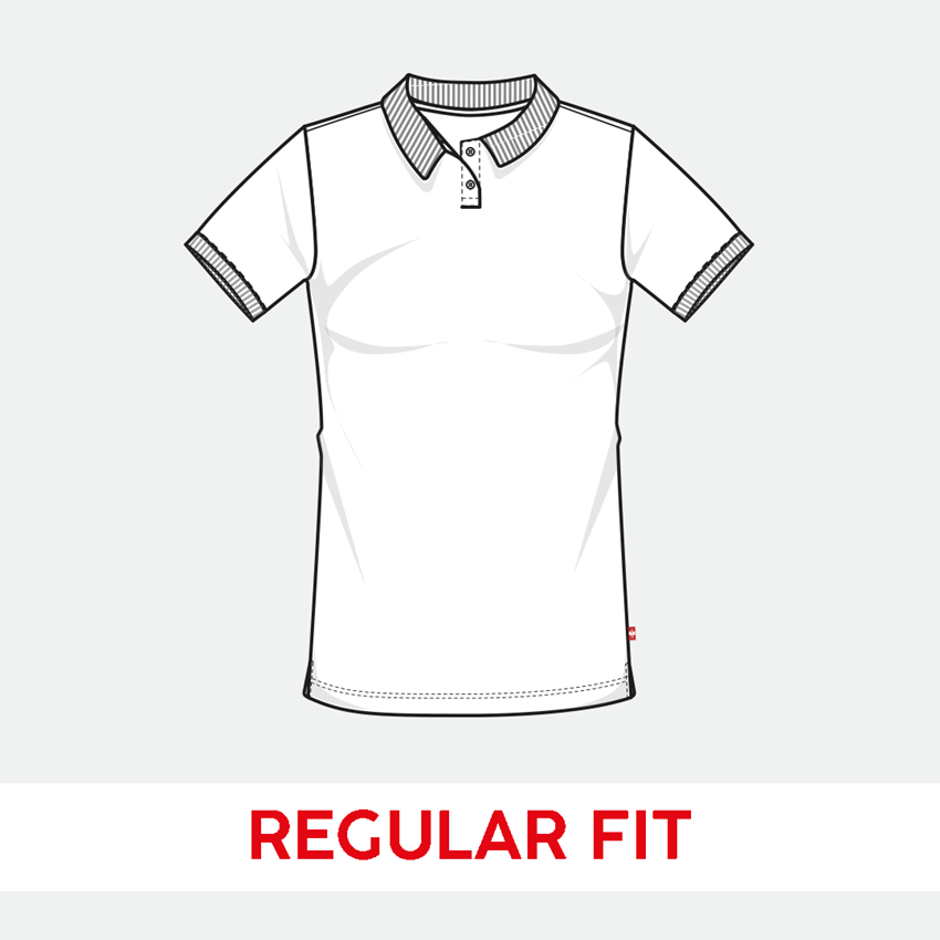 Shirts & Co.: e.s. Piqué-Polo cotton stretch, Damen + bordeaux 2