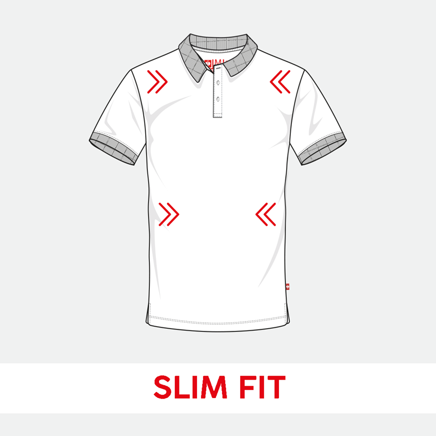 Shirts & Co.: e.s. Piqué-Polo cotton stretch, slim fit + anthrazit 2