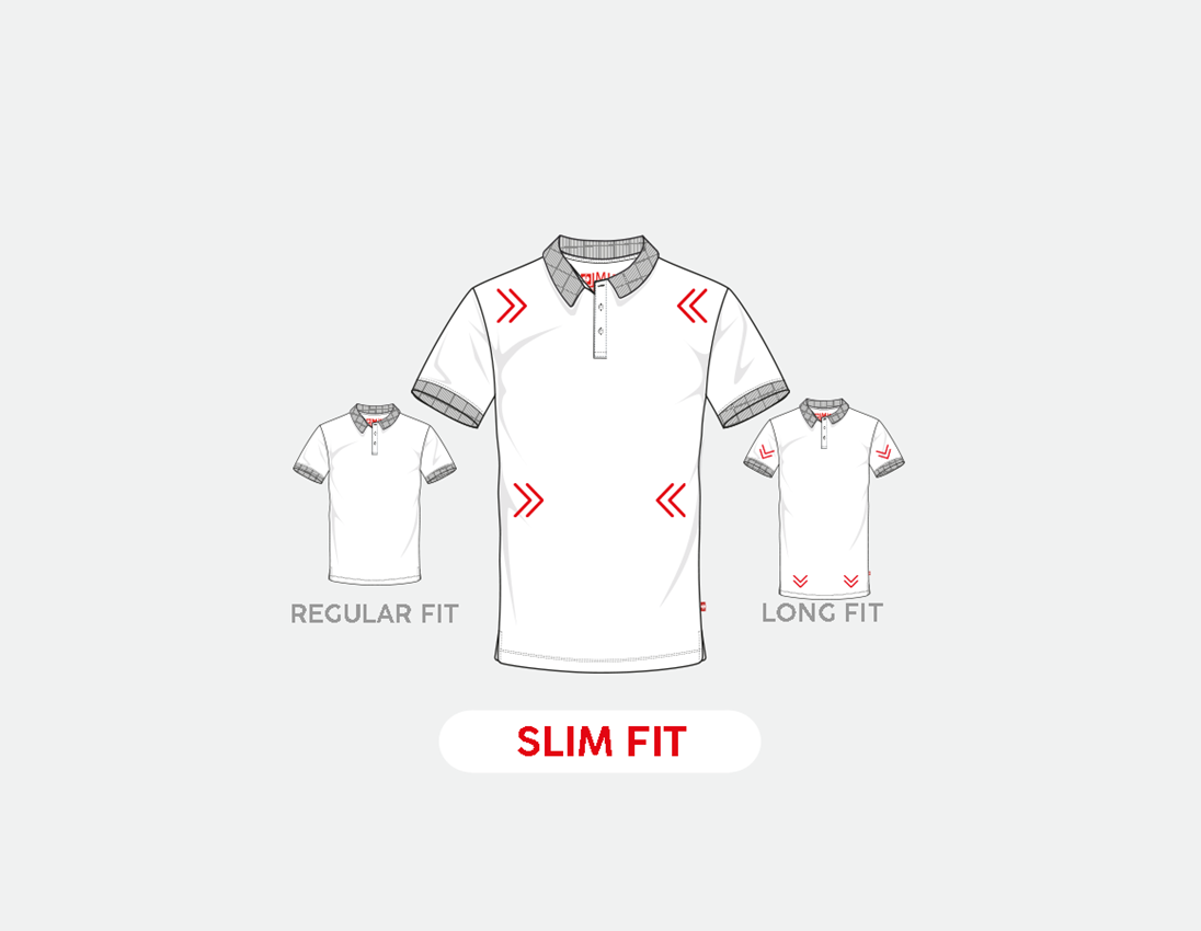Shirts & Co.: e.s. Piqué-Polo cotton stretch, slim fit + anthrazit 1