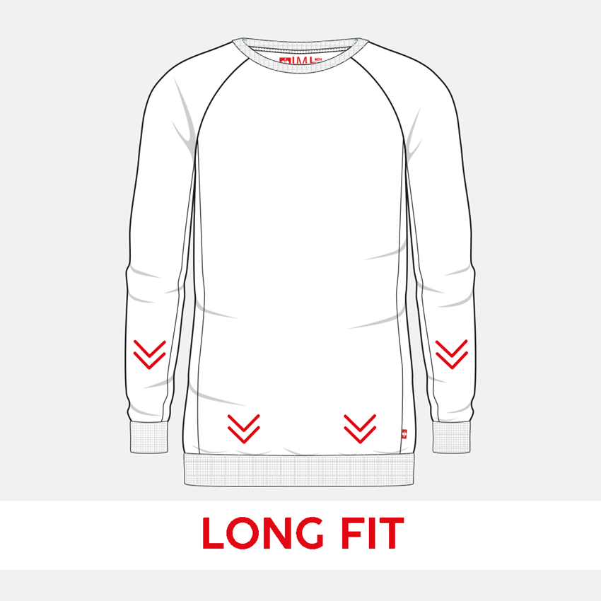 Shirts & Co.: e.s. Sweatshirt cotton stretch, long fit + schlammgrün 2