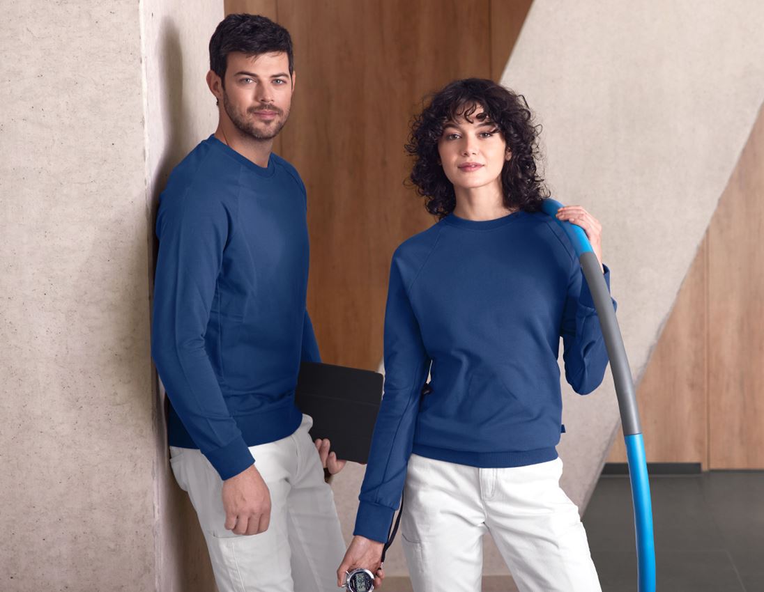 Horti-/ Sylvi-/ Agriculture: e.s. Sweatshirt cotton stretch, femmes + bleu alcalin 1