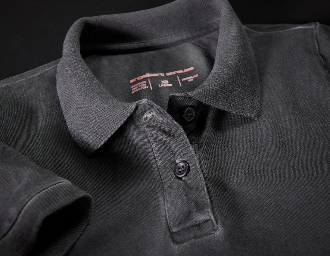 Schreiner / Tischler: e.s. Polo-Shirt vintage cotton stretch, Damen + oxidschwarz vintage 2
