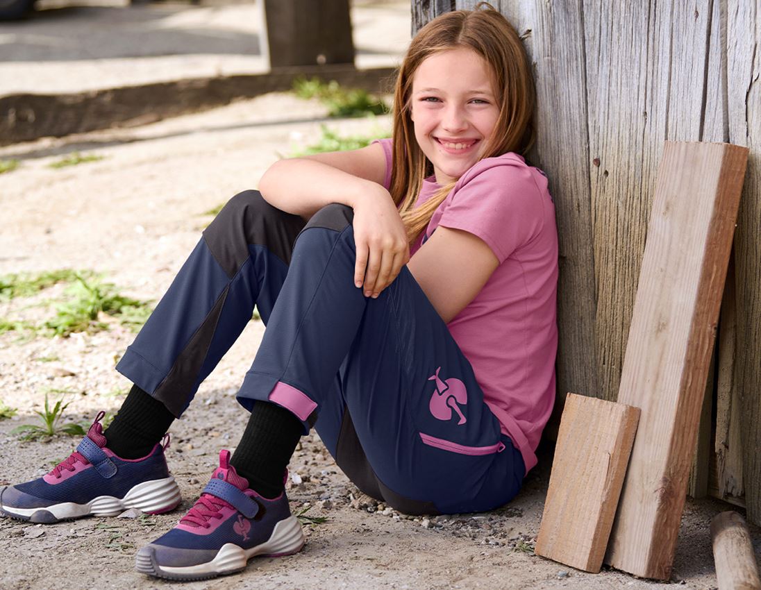 Shirts & Co.: T-Shirt e.s.trail, Kinder + tarapink/tiefblau 4