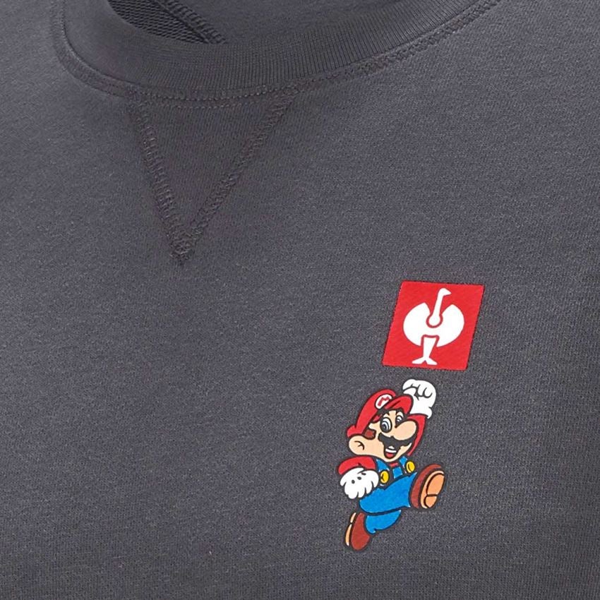 Bekleidung: Super Mario Sweatshirt, Herren + anthrazit 2