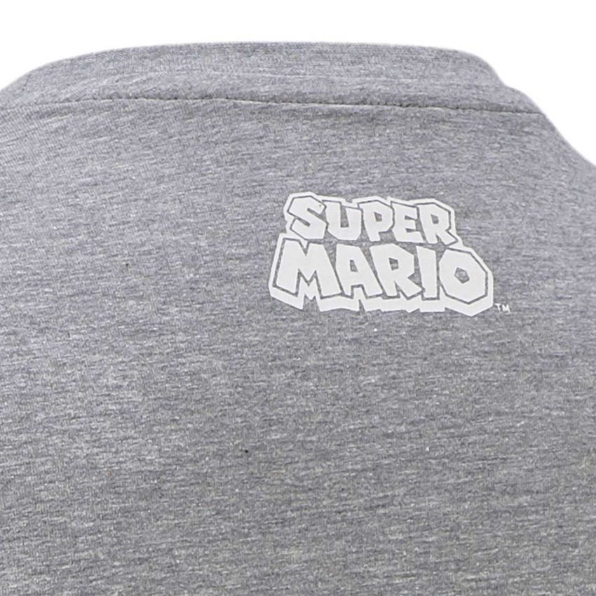 Shirts & Co.: Super Mario T-Shirt, Damen + graumeliert 2