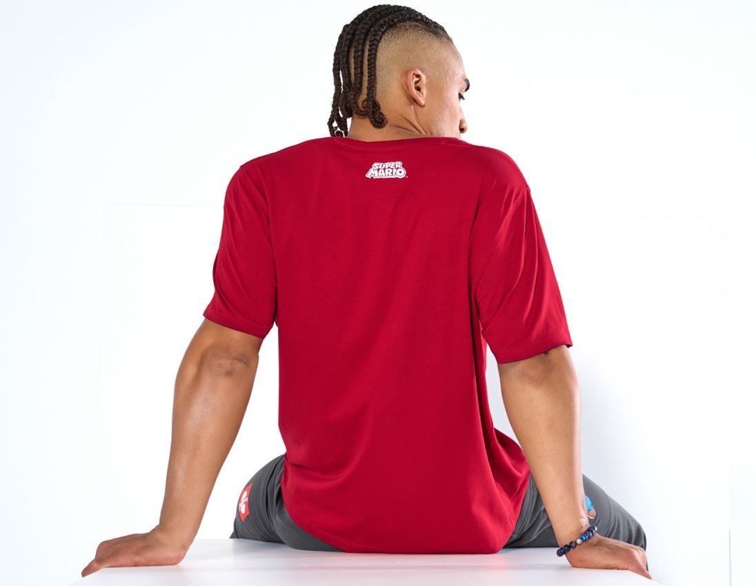 Collaborations: Super Mario T-Shirt, hommes + rouge vif 1