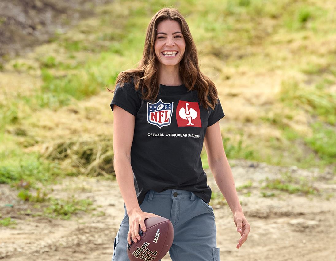 Bekleidung: NFL T-Shirt cotton, ladies + schwarz 1