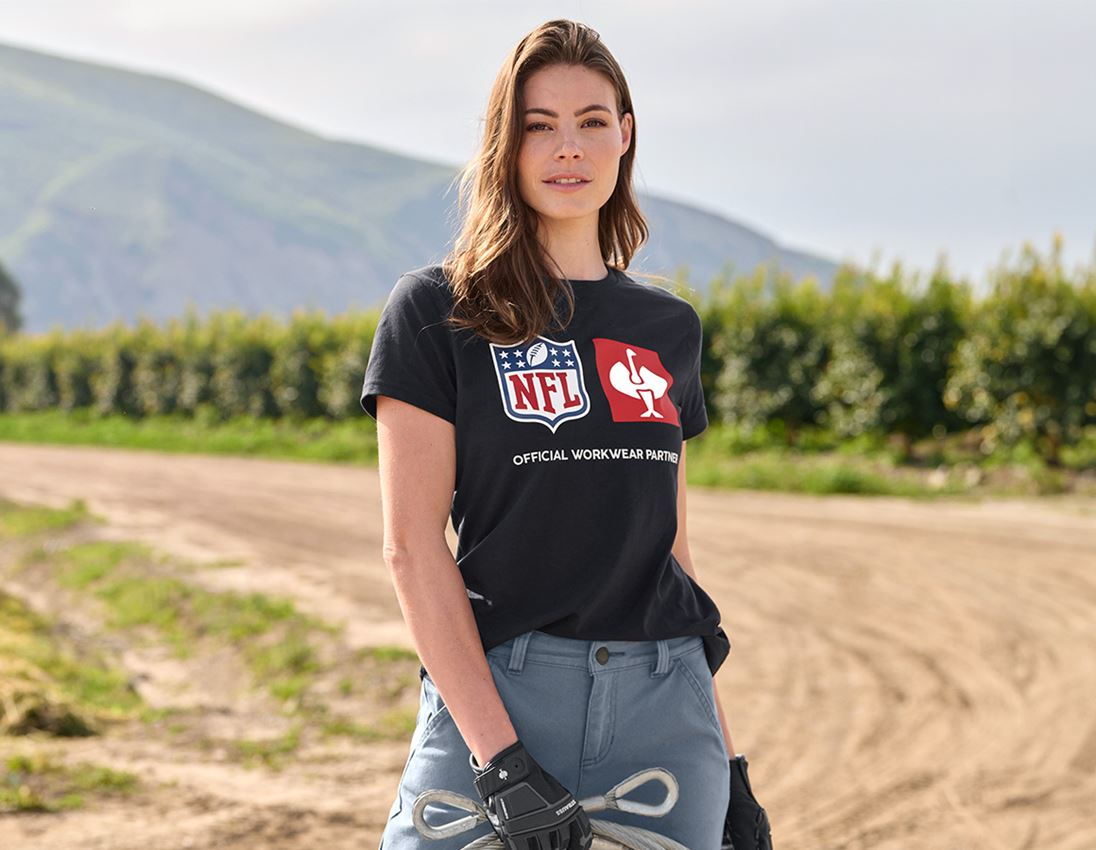 Bekleidung: NFL T-Shirt cotton, ladies + schwarz