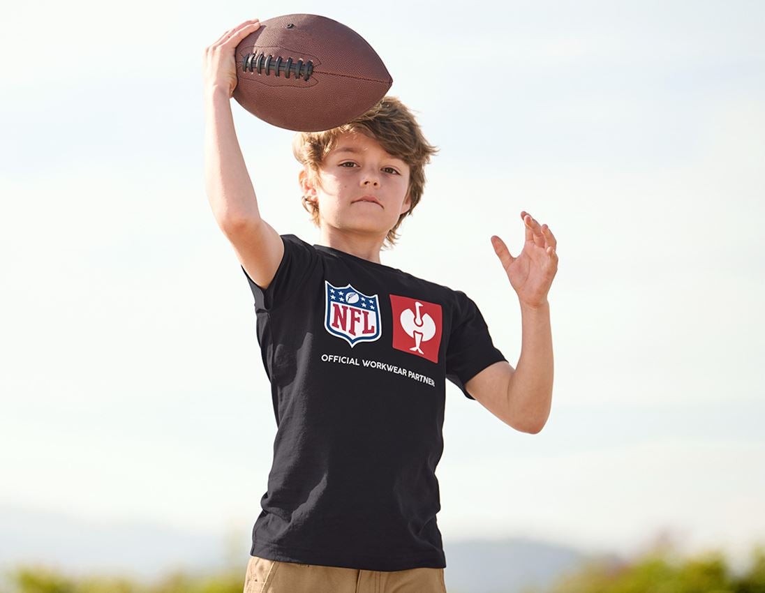 Kollaborationen: NFL T-Shirt cotton, kids + schwarz 1