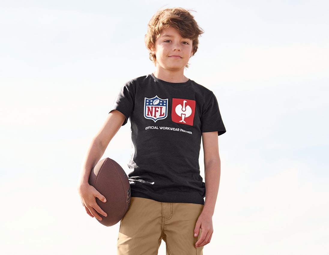 Bekleidung: NFL T-Shirt cotton, kids + schwarz