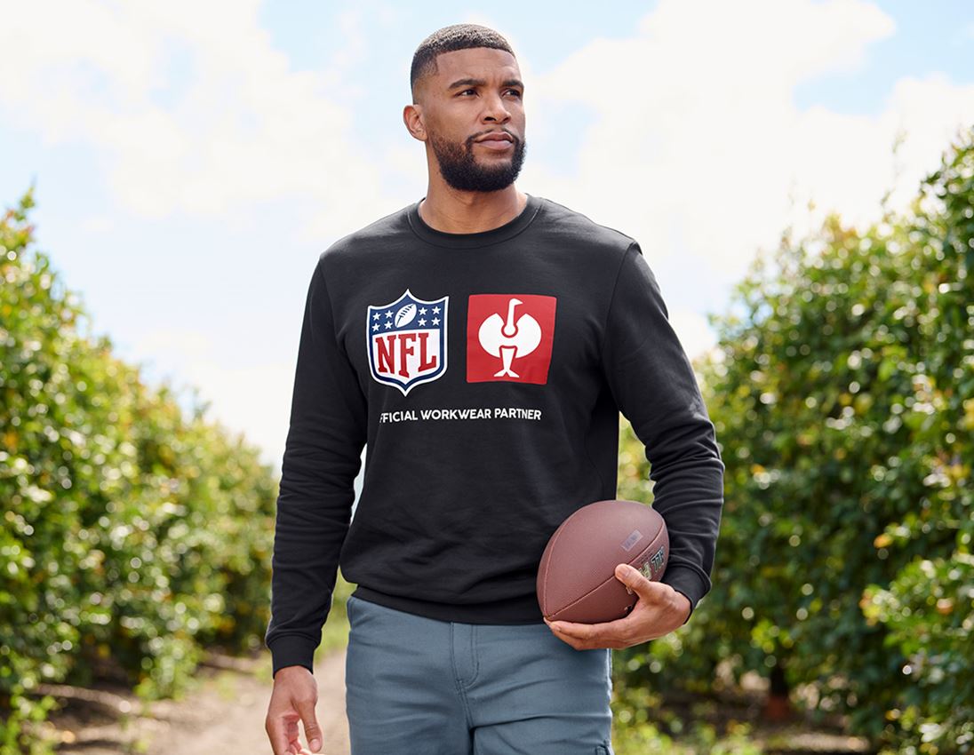 Kollaborationen: NFL Sweatshirt cotton + schwarz 1