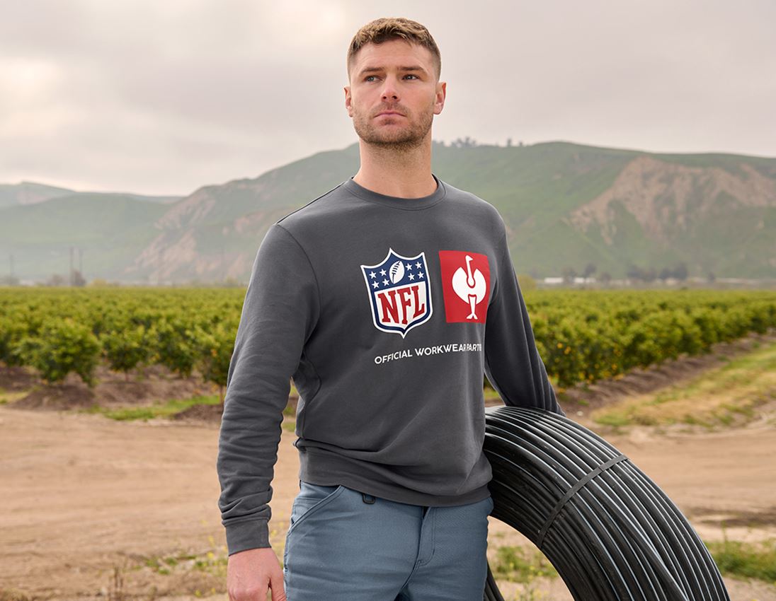 Collaborations: NFL Sweatshirt cotton + gris carbone 1