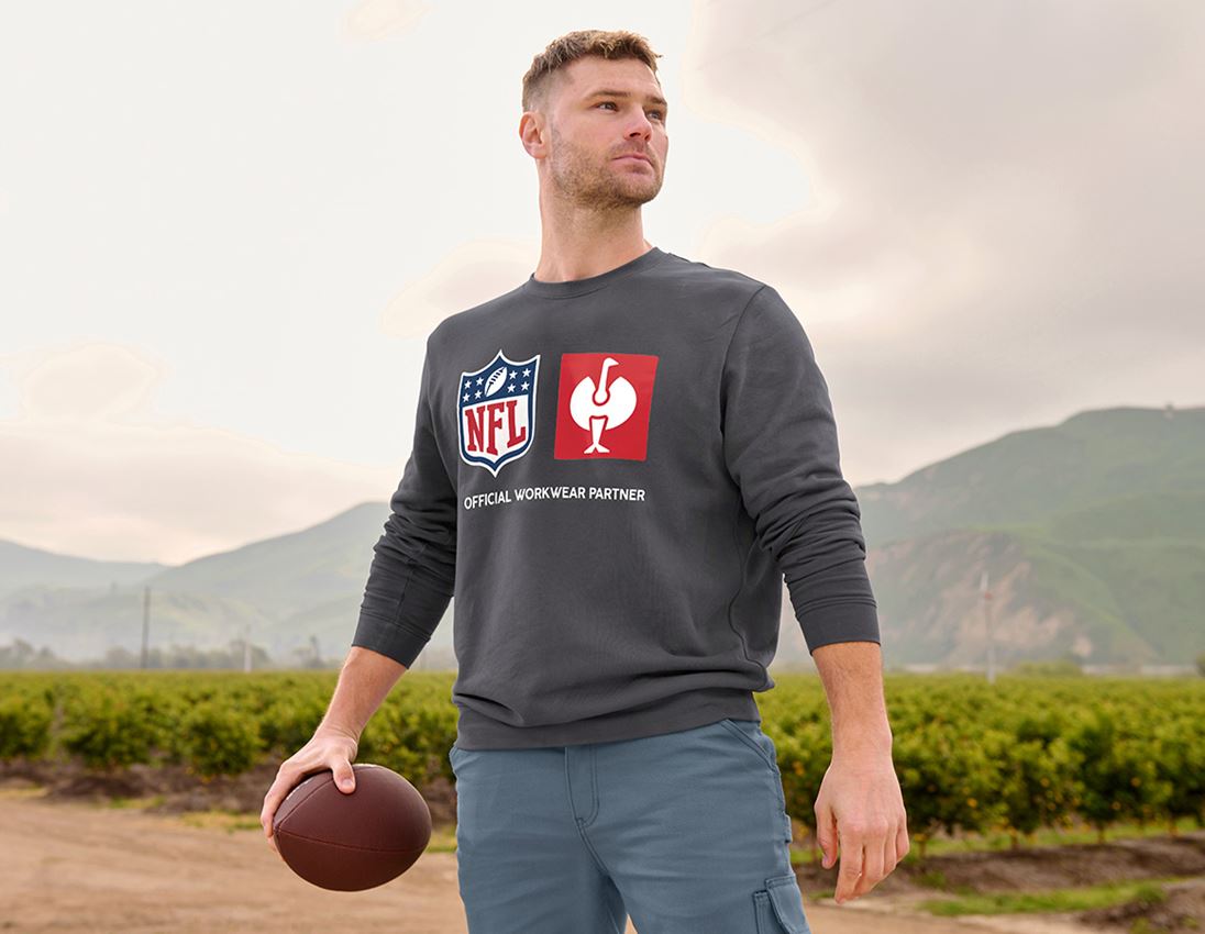 Collaborations: NFL Sweatshirt cotton + gris carbone