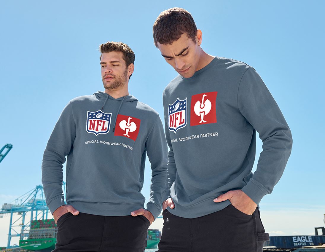 Collaborations: NFL Sweatshirt cotton + bleu oxyde