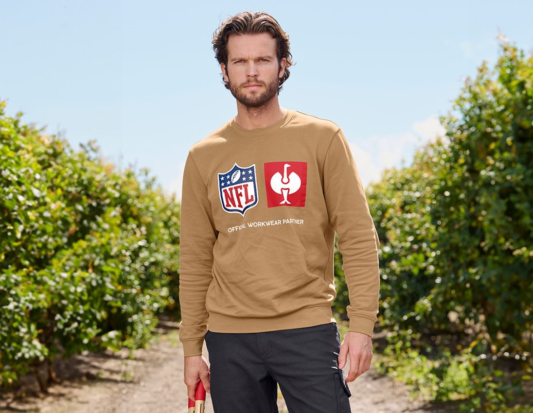 Vêtements: NFL Sweatshirt cotton + brun amande