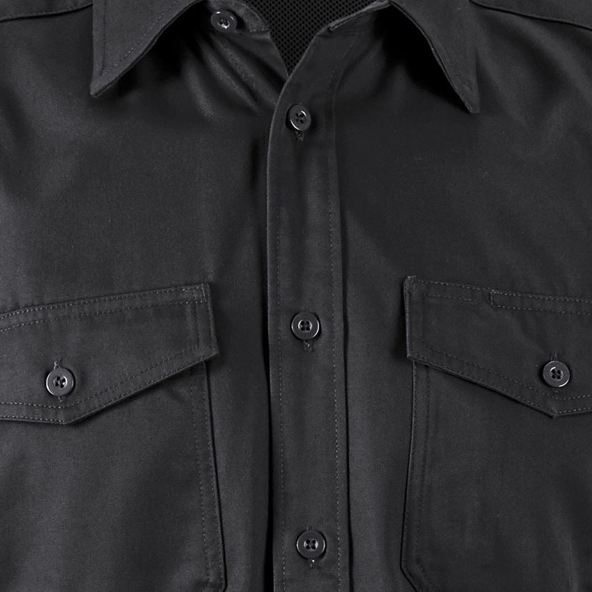 Shirts & Co.: Arbeitshemd e.s.classic, kurzarm + schwarz 2
